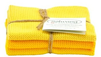 Solwang Putzlappen Gelb Kombi 050607 gestrickt Wischlappen Baumwolle Wischtücher Edelstahl