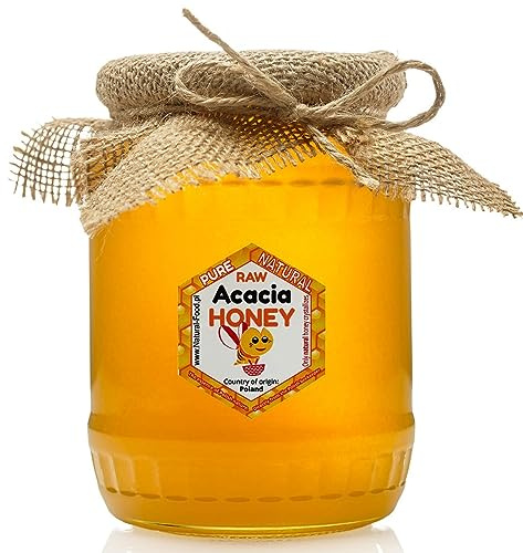 RAW HONEY | 22kg | Acacia Honey in glass jars | 20 x 1,1kg | Absolutely Pure, Raw, Natural, Unpasteurized | Made By Bees |