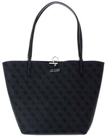 Guess Damen Alby Toggle Tote Tasche, Coal/Black