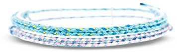 Made by Nami 2 Pcs Wave String Ankle Bracelets for Women Waterproof & Adjustable Thin Braided Anklet Surfer Boho Ankle Bracelet Set of 2 Beach Accessories (Baby Blue Set)