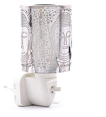 Candle-Brothers elektrische Duftlampe | Duftlampe Spirit | Aromalampe für Duftwachs | Nachtlicht für Steckdose | Duftlampe Keramik Weiß | Steckdosen Lampe für Büro, Schlafzimmer, Yoga