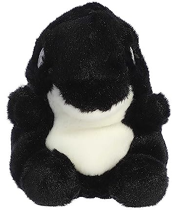 Aurora Adorable Palm Pals Juneau Orca Stuffed Animal - Pocket-Sized Fun - On-The-Go Play - Black 5 Inches