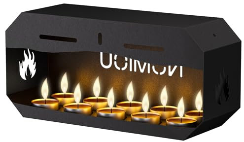 Photophore en métal Haute sécurité Design unique et chaleur agréable Chauffage de table Cheminée à bougie chauffe-plat