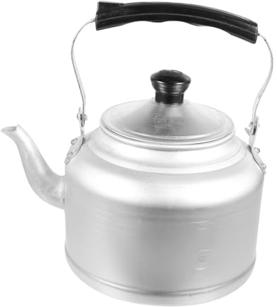 IMIKEYA Aluminium Wasserkessel Retro Teekessel Induktion Herdplatte 4L Großer Fassungsvermögen Pfeife Klassischer Wasserkocher für Küche und Restaurant Isolierter Griff Geeignet für Tee und Kaffee