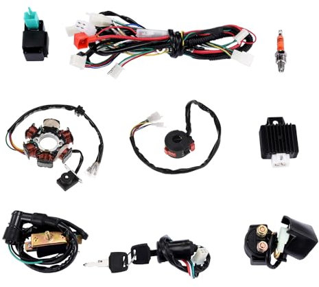 Bobine d'allumage 50/70/90/110 CC CDI, faisceau électrique complet, bobine métier à tisser, système d'allumage, harnais d'assemblage, kit câblage ATV/Quad