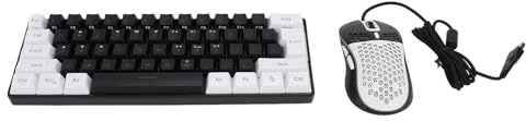 60% Gaming Tastatur und Maus Kombination, RGB Tastatur und Maus Set mit Hintergrundbeleuchtung, Mi NI Tastatur mit 61 Tasten und Mechanischem Gefühl, Optische Mäuse, für PC,