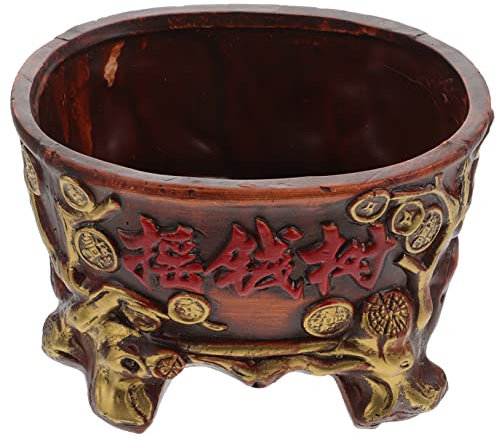 FUNOMOCYA Vintage Keramischer Blumentopf Aus Terrakotta Langlebiges Pflanzgefäß Für Sukkulenten Und Zimmerpflanzen Retro Roter Übertopf Für Haushaltsdekoration Innen Und Außen