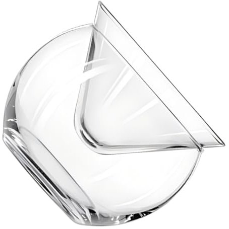 STOBAZA Glass Bowl for Salad and Dessert Creative Double Serving Bowl for Ice Chamber and Party Serving