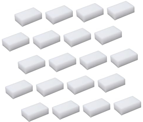 Gatuida 20pcs Kitchen Cleaning Sponges Non-Scratch Scrubbers High Absorbency for Dishes Pots Glassware Multi-Surface Use White Pads