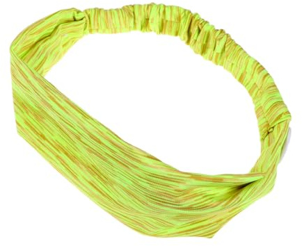Fitness Stirnband mit Knopf, Elastisch, Atmungsaktiv, 2 Stück | Polyester und Spandex, Weich und Dehnbar, Grüne Ausführung, für Mädchen, Sport und Yoga