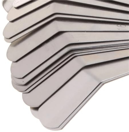 Calibre de espesores, Galga de espesores desplazamiento válvula métrica alta resistencia 0,127 a,508 mm, 16 hojas