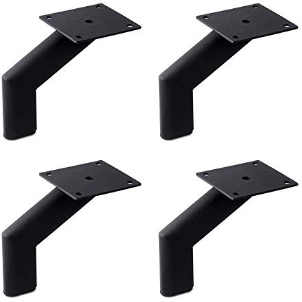 SOTECH 4 x Möbelfuß Tango 147 x 85 x 120 mm schwarz pulverbeschichtet | Schrankfuß Bettfuß