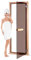 Suleno® Hochwertige Saunatür mit Zarge | Komplettset | 70 x 190 cm | Robuste Konstruktion | Inklusive Holzgriff - Demmelhuber (Bronze)