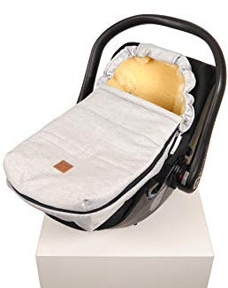 Kaiser 6534197 Babyschalen Fußsack Emma, denim light grey, grau
