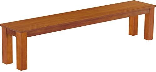 B.R.A.S.I.L.-Möbel Brasilmöbel Sitzbank 208 cm Rio Classico Kirschbaum Massivholz aus Pinie, Verschiedene Größen & Farben, ideal für Esszimmer & Küche