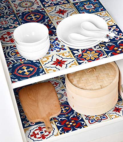 CiCiwind 17.7x197.11 Pattern Contact Paper Self Adhesive Drawer and Shelf Liner Creative Covering Peel and Stick Wallpaper Removable Fast to Clean for Shelves, Drawer,Desk,Cabinet,Kitchen