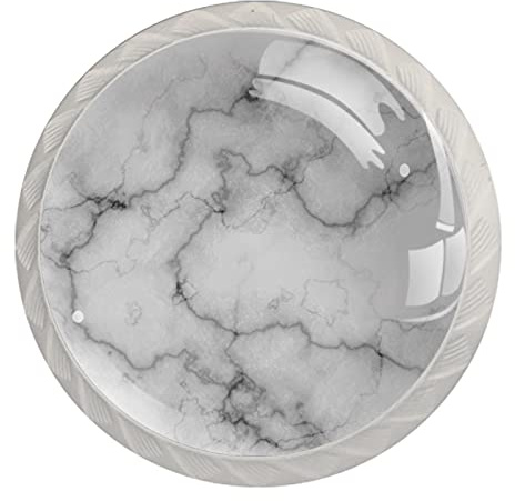 Möbelknopf Marmor grauweiß Möbelgriffe Kristall Schubladengriff Schubladenknöpfe Schrankknopf Schrankgriff Für Küche Bad Schlafzimmer Wohnzimmer 3.5×2.8CM