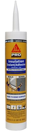SIKA Sikaflex Insulation Sealant & Adhesive, Dark Bronze, Universal Flashing Sealant, Weather & Moisture Resistant, Bonds to Insulation Boards, PVC, Metals, Glass - 9 fl. oz. Cartridge