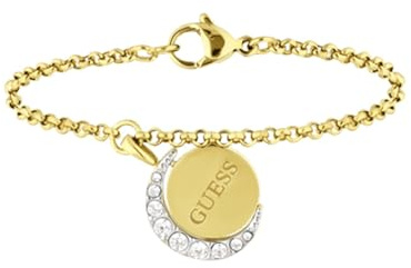 Guess - Damen vergoldetes Edelstahlarmband MOON PHASES - Armband - Stahl - Gelbgold legiert - 18.5 cm - Nickelfrei
