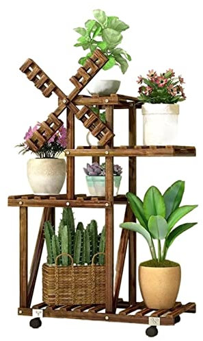 Blumenregal Blumenständer Pflanzenregal Holz Pflanzenregal Bonsai Display Rack Indoor Outdoor Blumenständer Hof Garten Terrasse Balkon Blumentreppe Pflanzenständer Blumenbank ( Blue : A , Size : 87*50