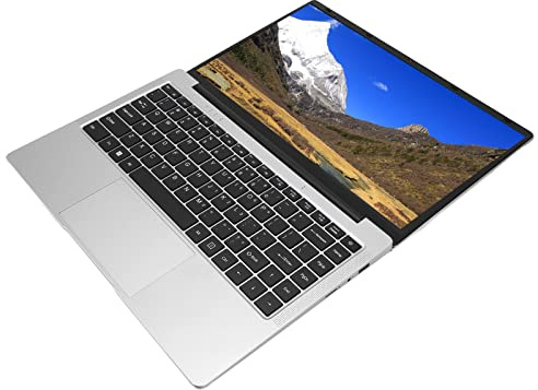 Laptop Sottile da 14,1 Pollici, Laptop da Gioco con Schermo IPS FHD 1920 * 1080P per Processore Celeron J4105, PC Portatile Aziendale da 8 GB di, Aperto a 0‑180 °, (1T Spina
