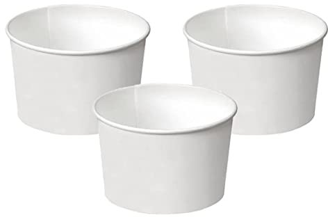 MAQA 25 pz Coppette gelato carta e finger food, Coppe gelato e dessert 95 ml, ciotole usa e getta rotonde