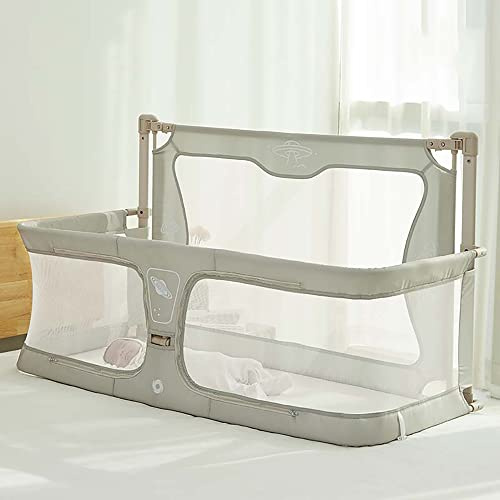 3 In 1 Babybett,Babywiege,Beistellbett Baby,baby Bett,Höhenverstellbares,Beistellbett Baby Boxspringbett,baby Laufstall, Der Auf Das Bett Gestellt Werden Kann,mit Mückennetz ( Color : Creamy-white , S