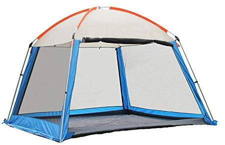 GLJTUO 3X3M Camping-Pavillons Mit Seiten, Robuster Pavillon, Gartenpavillon, Partyzelt, Veranstaltungsunterstand, wasserdichte Überdachung, Leicht, Wandern Und Grillen, A (B)