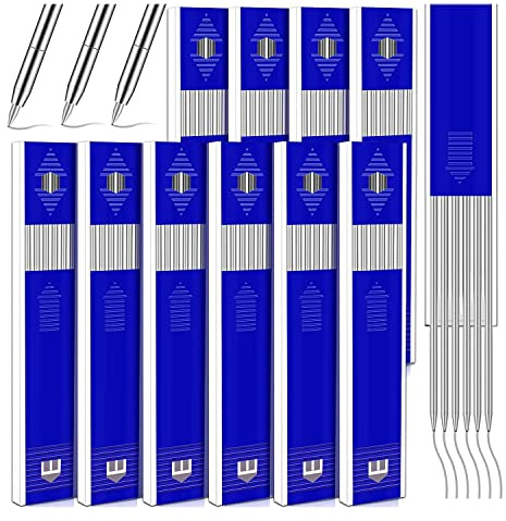 iFutniew 60 piezas de recambio de lápiz soldador de plata maciza de 2,8 mm para lápices de marca de carpintero, portaminas de agujero profundo