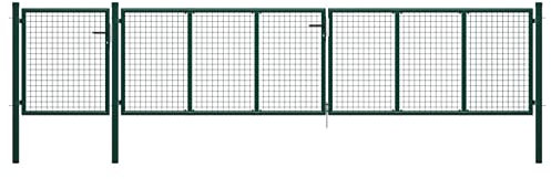 ShGaxin Puerta de jardín de Acero Verde 500x75 cm, Puertas para Jardin, Puertas De Exterior, Valla Jardín, Rejas para Puertas De Entrada