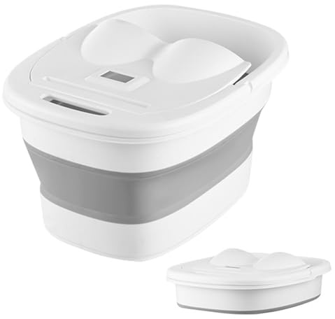 Masajeador de pies con ruedas de masaje, máquina de desintoxicación de pies de spa en casa, baño de pies multifuncional, spa de dedos de los pies | Baño relajante para dedos de los pies con soporte