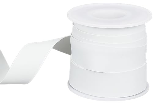 OLYCRAFT Banda Elástica de Goma para Trajes de Baño de 9.1 m para Coser Banda Elástica Plana de Goma Blanca de 20mm de Ancho para Nadar Banda Elástica de Goma Sintética de PVC