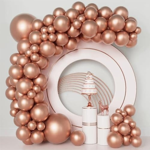 Luftballons Rosegold,84 Stück Luftballon girlande Satz von Ballons18 12 10 5 Zoll,luftballons geburtstag,Helium Ballon für Geburtstag Abschluss Hochzeit Party Dekoration