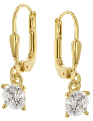 GLIZZ Damen-Ohrringe 333 Gold Ohrhänger mit Zirkonias GL8795 | zauberhafter Ohrschmuck für Frauen, wunderschönes Accessoire und edle Geschenkidee