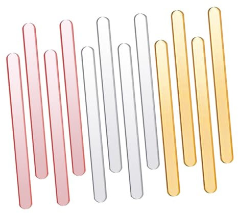 Housoutil 1 Jeu De Crème Glacée Miroir Bâtons De Crème Glacée Glace Doux Avec Enfants Pour Popsicle Accessoires De Crème Glacée Bâtonnets De Cake Pops Acrylique 30 Pièces