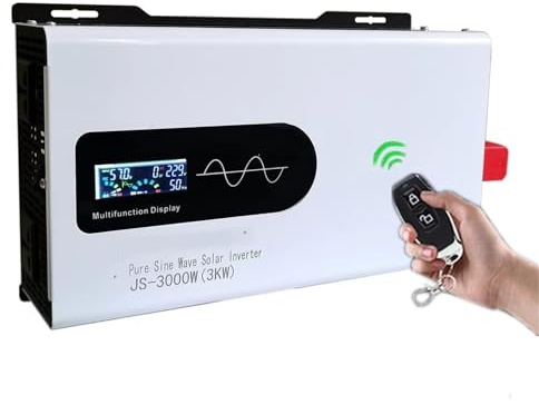 Convertisseur Onduleur Sinusoïdal Pur Chargeur Solaire Portable 8000 W/3000 W 12 V/24 V/48 V/60 V/72 V/96 V CC vers 127 V/60 Hz.(72v,3000W 3KW Remote)