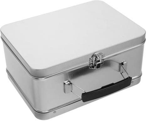 HIAKDOFT Packaging Boxes Metal Tin Box Empty Lid Decorative Case for Jewelry Snacks Desktop Storage