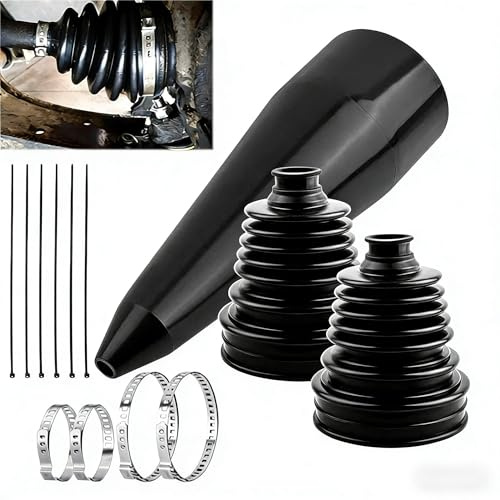 Soufflet de Cardan Soufflet de Cardan Universel Houssing Protecteur Cardan | avec Collier de Serrage Inox Soufflet en Caoutchouc Entretien des joints universels pour la plupart des véhicules