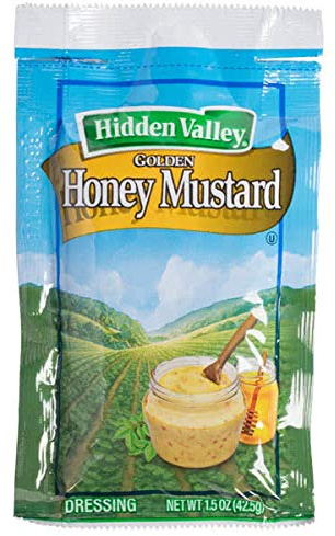 BWS Hidden Valley 1.5 oz. Golden Honey Mustard Dressing Packets, Case of 84