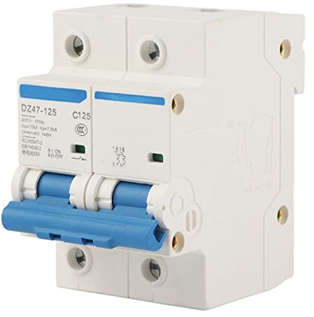 Interruptor de Circuito DZ47-125, 2P, 400V, 125A, Protección contra Fugas, Material Ignífugo