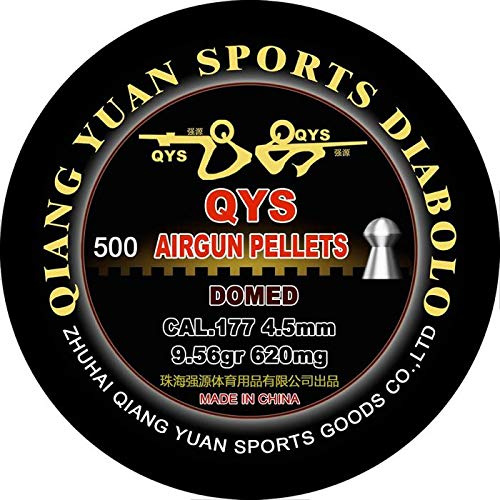 QYS Domed 620mg (Heavy) Air Gun Pellet .177/4.49mm Competition Grade Qty 500 L432