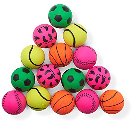 THE TWIDDLERS 15 Schaumstoffbälle Spielzeug für Kleine Kinder, 6cm - Spielbälle, Softbälle, Basketbälle, Tennisbälle - Ungiftig