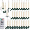 Monzana® Christbaumkerzen LED Kabellos 30er Set Batterie Timer Fernbedienung Echtwachs Optik Lichterkette Weihnachten Flackernd Warmweiß Tannenbaum