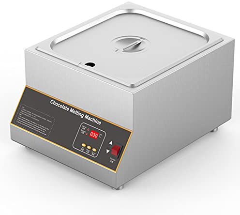 CHUANGRUN Pot De Fusion De Chocolat Électrique, Tempéreuse De Chocolat À Commande Numérique, Réservoirs 1/2/4 pour 10L De Chocolat, Chauffe-Plats pour Soupe Au Lait Et Au Fromage