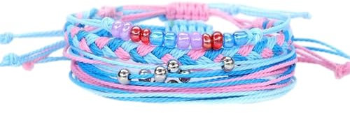 ALTCIRNMD Bunte Rocailles-Freundschaftsarmbänder, Dünne Seilarmbänder, Handgefertigte Wickelarmbänder Für Damen, Schmuck, Boho-Geflechtseilarmbänder, Fotofarbe, Einheitsgröße