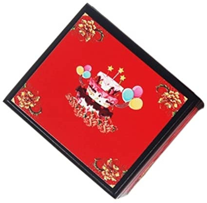 Spieluhr Musikbox, Hochzeits-Spieluhr, Geburtstags-Spieluhr, Chinesischer Stil, Rote Kreative Spieluhr, Klassisches Reliefmuster Musikspieluhr Spieldose (Color : A, Size : 7.5 * 6.5 * 9.5cm)