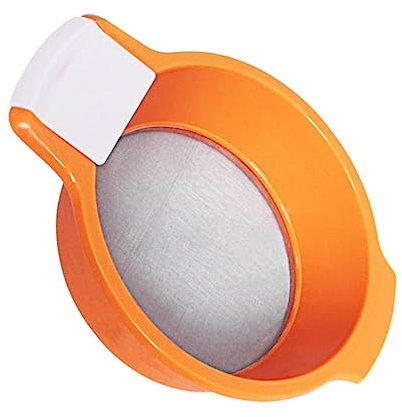 TOPBATHY Setacci Per Farina Setaccio Per Terreno Robusto Setaccio in Acciaio Inossidabile Per Cottura E Giardinaggio Raschietto Portatile Arancione