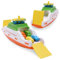 Toyland® 39cm (15 Zoll) Buntes Fährboot mit Beweglichen Rampen und 4 Mini-Autos – Schwimmendes Wasserspielzeug für Kinder – Pool- und Badespielzeug – Ab 3 Jahren