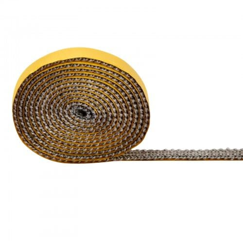 Nastro Sigillante per Camini, Guarnizione Stufa a Legna, Camino Guarnizione Fibra di Vetro Resistente al Calore, Resistente al Calore, per Stufa, Camino, Porta del Forno (3mm x 10mm x 2m)