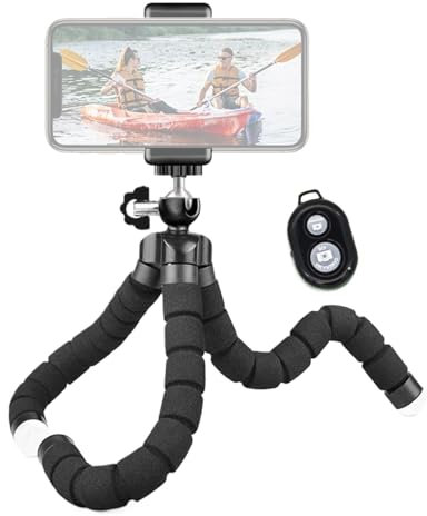 Soporte de Trípode para Teléfono Flexible, Diseño de Pulpo Ajustable para Cámara | Soporte Móvil para Vlogging, Viajes y Selfies